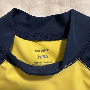 Carter's Blue and Yellow Swim Top